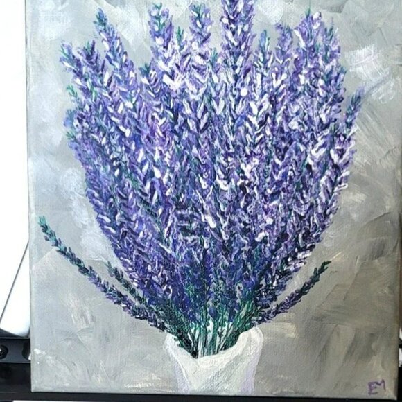 Original Lavender Sylvia Painting, 10x8, acrylic on canvas - Picture 4 of 4